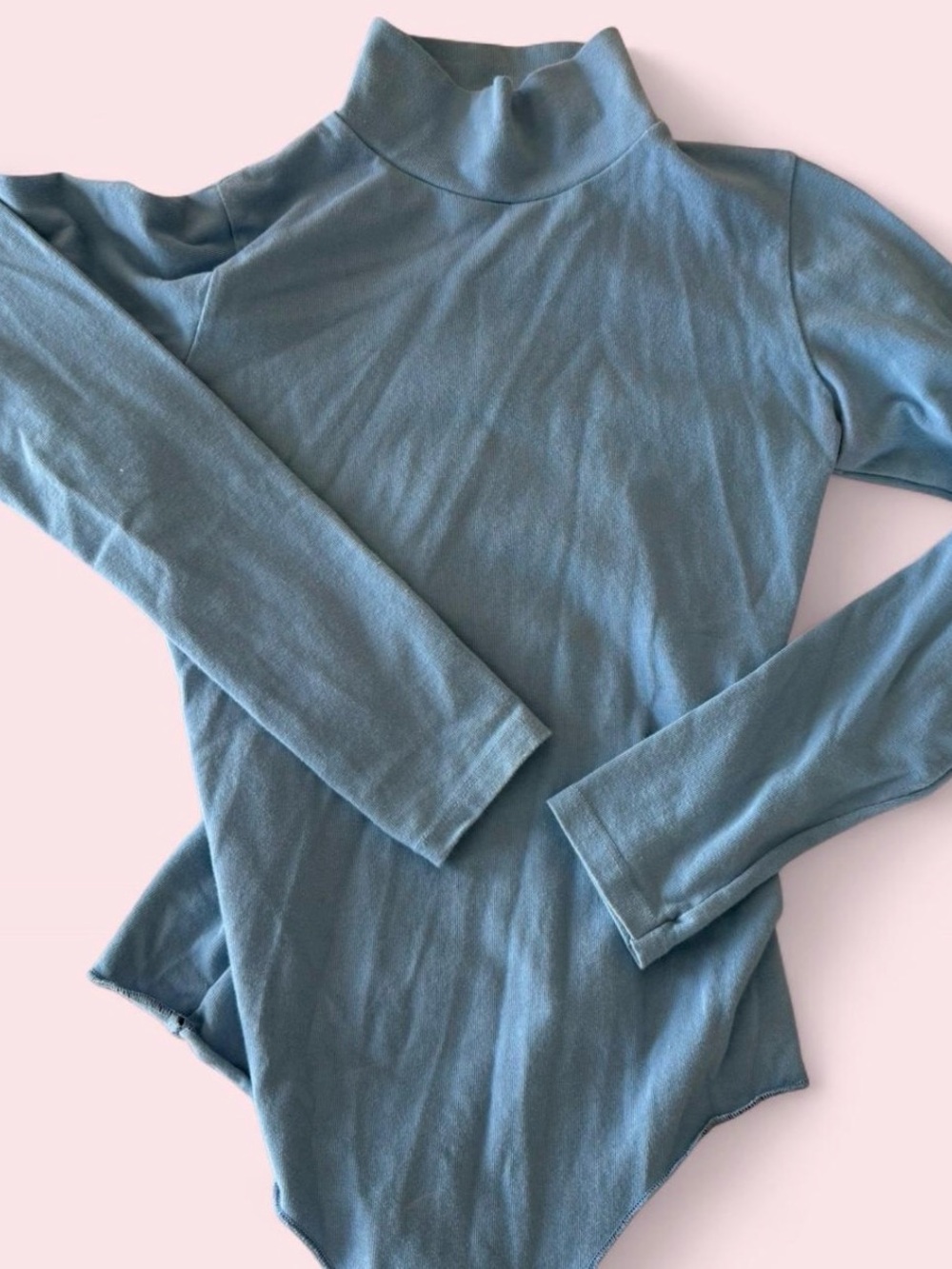 NEW W/OUT TAGS Brandy Melville Light Blue Turtleneck Bodysuit